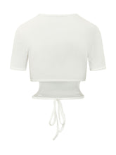 T-shirt con Cut Out e Laccio - Abbigliamento Donna | Lidia Shopping