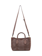 Borsa a Mano Mashup con Traforature e Doppi Manici - Borse a Tracolla Donna | Lidia Shopping