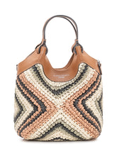 Borsa a Mano Dua con Trama Intrecciata Geometrica - Borse A Spalla Donna | Lidia Shopping