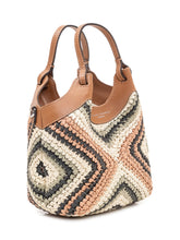 Borsa a Mano Dua con Trama Intrecciata Geometrica - Borse A Spalla Donna | Lidia Shopping