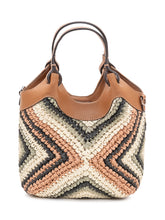 Borsa a Mano Dua con Trama Intrecciata Geometrica - Borse A Spalla Donna | Lidia Shopping