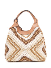 Borsa a Mano Dua con Trama Intrecciata - Borse A Spalla Donna | Lidia Shopping