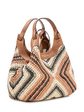 Borsa a Mano Dua con Trama Intrecciata Geometrica - Borse A Spalla Donna | Lidia Shopping