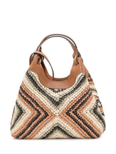 Borsa a Mano Dua con Trama Intrecciata Geometrica - Borse A Spalla Donna | Lidia Shopping