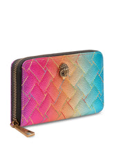 Portafoglio Kensington Zip Around in Pelle con Motivo Geometrico - Accessori Donna | Lidia Shopping