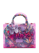 Borsa Tote Jelly Trasparente con Foulard e Charm Farfalla - Borse a Tracolla Donna | Lidia Shopping