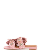 Raffia Sandals with Fringes and Double Strap - Collezione Happy Birthday | Lidia Shopping