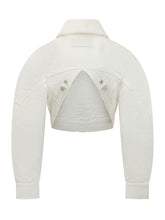 Cropped Denim Jacket with Pockets and Buttons - Givenchy | Lidia Shopping