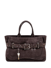 Tote in Pelle Scamosciata con Cintura e Borchie - Borse a Tracolla Donna | Lidia Shopping