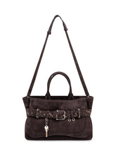 Tote in Pelle Scamosciata con Cintura e Borchie - Borse a Tracolla Donna | Lidia Shopping
