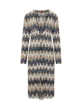 Long Sleeve Long Cardigan with Front Closure and Abstract Pattern - Collezione Happy Birthday | Lidia Shopping