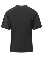 T-shirt con Texture a Coste e Logo Frontale - Abbigliamento Uomo | Lidia Shopping