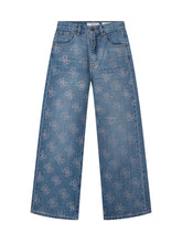 Straight Leg Denim Jeans with Pattern - Collezione Happy Birthday | Lidia Shopping