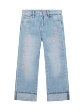 Palazzo Jeans with Floral Embroidery - Collezione Happy Birthday | Lidia Shopping