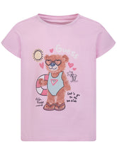 Batwing Short Sleeve T-shirt with Summer Bear Print - Collezione Happy Birthday | Lidia Shopping