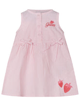 Sleeveless Striped Dress with Strawberry Embroidery and Hat - GUESS KIDS | Lidia Shopping