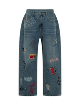 Embroidered Multi Motif Jeans - Collezione Happy Birthday | Lidia Shopping