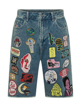 Bermuda Denim Shorts with Patches - Collezione Happy Birthday | Lidia Shopping