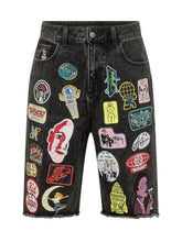 Bermuda Denim Shorts with Patches - Collezione Happy Birthday | Lidia Shopping