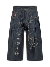 Denim Bermuda Shorts with Studs - Collezione Happy Birthday | Lidia Shopping