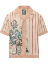 Short Sleeve Shirt with Print and Stripes - Collezione Happy Birthday | Lidia Shopping