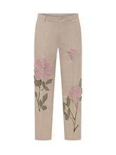 Straight Leg Trousers with Floral Appliques - Collezione Happy Birthday | Lidia Shopping