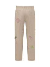 Straight Leg Trousers with Floral Appliques - Collezione Happy Birthday | Lidia Shopping