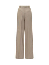 Wide leg striped trousers - MOM