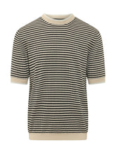 Crew Neck Short Sleeve Striped Sweater - Collezione Happy Birthday | Lidia Shopping