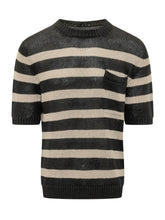 Striped Crew Neck Sweater with Pocket - Collezione Happy Birthday | Lidia Shopping