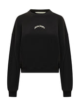 Loose Crop Crewneck Sweatshirt with Logo - New Collection | Lidia Shopping