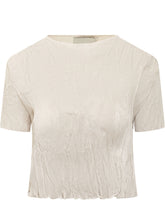 Cropped Short Sleeve Top with Crew Neck - New Collection | Lidia Shopping