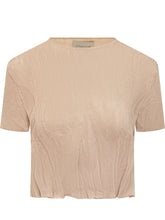 Cropped Short Sleeve Top with Crew Neck - New Collection | Lidia Shopping