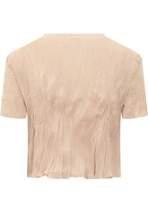 Cropped Short Sleeve Top with Crew Neck - New Collection | Lidia Shopping