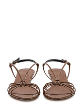 Amara Patent Sandals with Criss Cross Straps - New Collection | Lidia Shopping