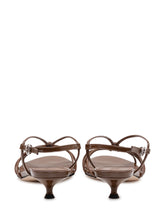 Amara Patent Sandals with Criss Cross Straps - New Collection | Lidia Shopping