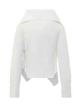 Nora Shirt with Wide Collar and Wrap Closure - Balossa | Lidia Shopping