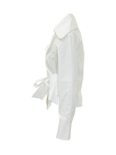 Nora Shirt with Wide Collar and Wrap Closure - Balossa | Lidia Shopping