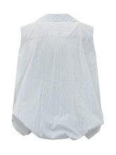 Kyma Sleeveless Shirt with Lapels and Striped Pattern - Balossa | Lidia Shopping