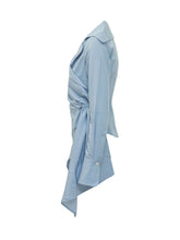 Candy Shirt with Wide Collar and Asymmetric Draping - Balossa | Lidia Shopping