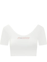 T-shirt con Logo e Scollo Ampio - Abbigliamento Donna | Lidia Shopping