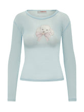 Top in Tulle a Maniche Lunghe con Stampa - Abbigliamento Donna | Lidia Shopping